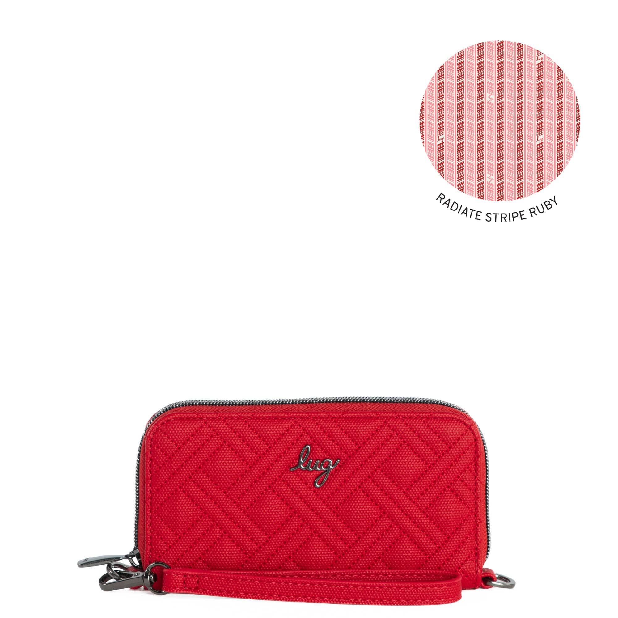 Whirly Matte Luxe VL RFID Wristlet Wallet - RUBY RED - WHIRLY-ML-RUBY